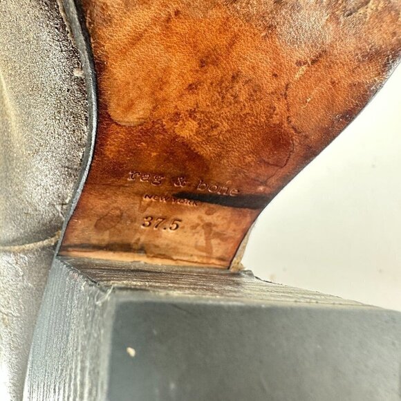 Rag & Bone Distressed Women Size 7.5 EU 37.5 Suede Back Zipper Heel Boot Brown - Picture 13 of 13